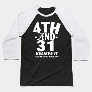 4th and 31 Alabama FOURTH AND THIRTY ONE ALABAMA Baseball T-Shirt